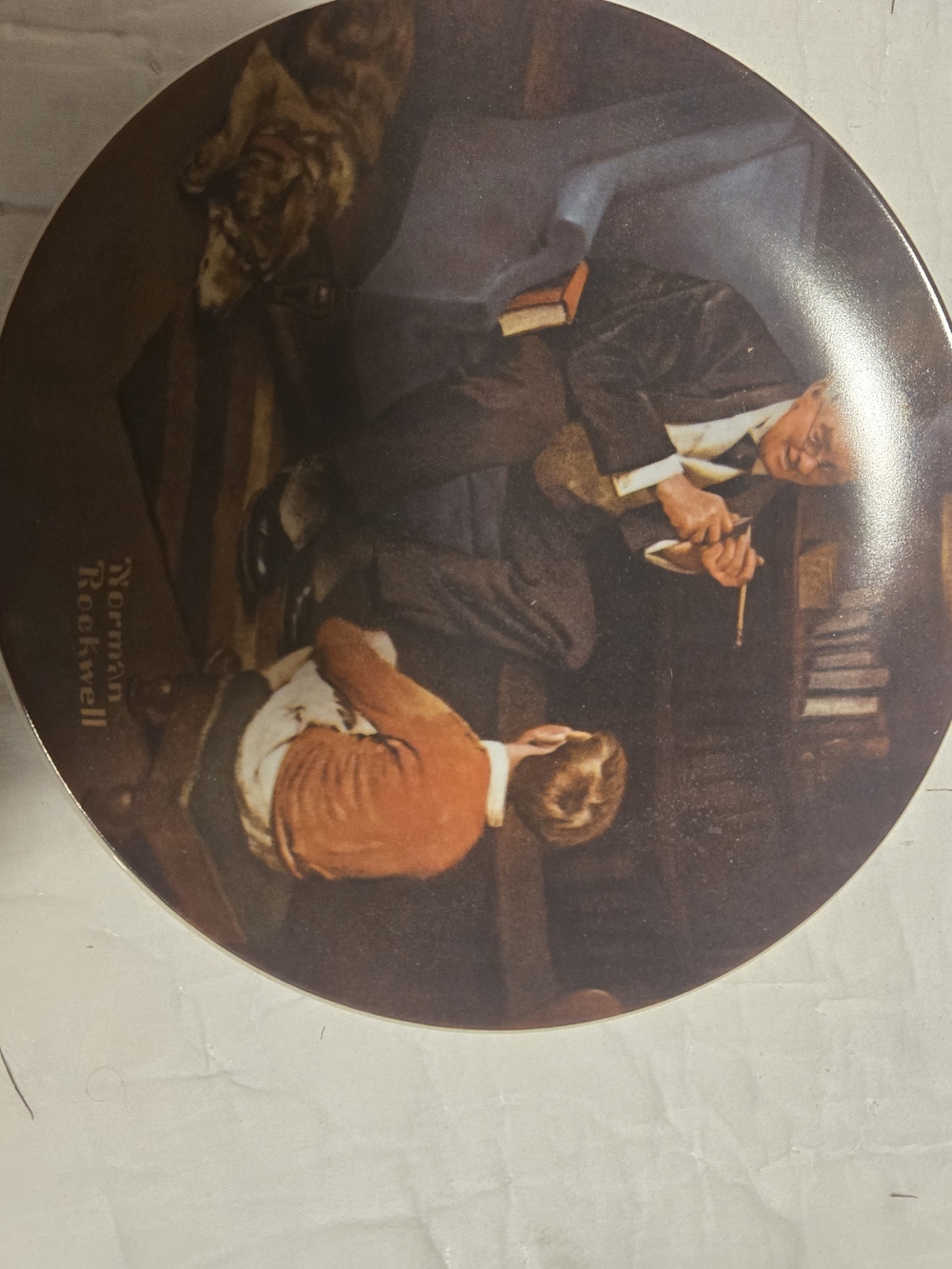 Norman Rockwell Collector Plate Title The Tycoon